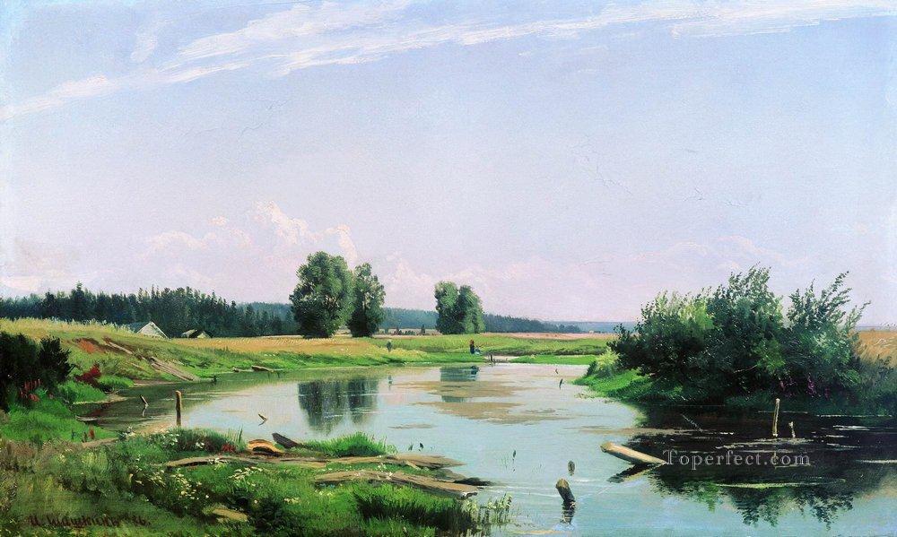 landscape with lake 1886 Ivan Ivanovich Oil Paintings